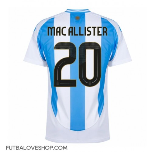 Dres Argentína Alexis Mac Allister #20 Domáci Copa America 2024 Krátky Rukáv